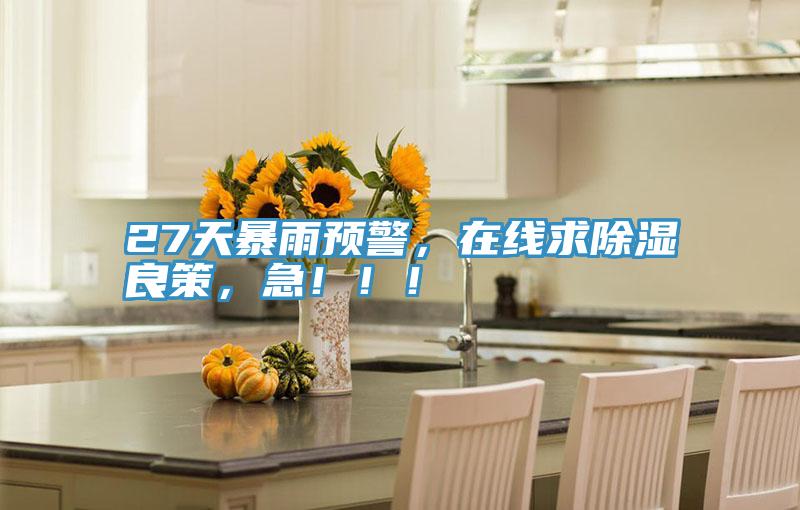 27天暴雨預警，在線求除濕良策，急?。?！