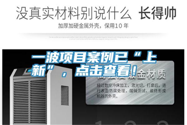 一波項(xiàng)目案例已“上新”，點(diǎn)擊查看！