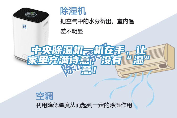 中央除濕機(jī)一機(jī)在手，讓家里充滿詩(shī)意，沒(méi)有“濕”意！