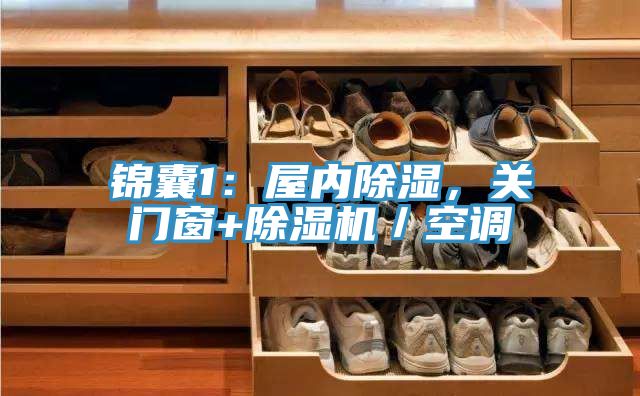錦囊1：屋內(nèi)除濕，關(guān)門窗+除濕機(jī)／空調(diào)
