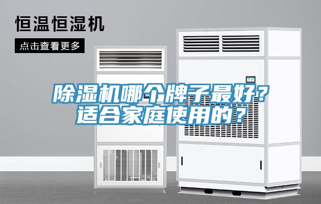 除濕機哪個牌子最好？適合家庭使用的？